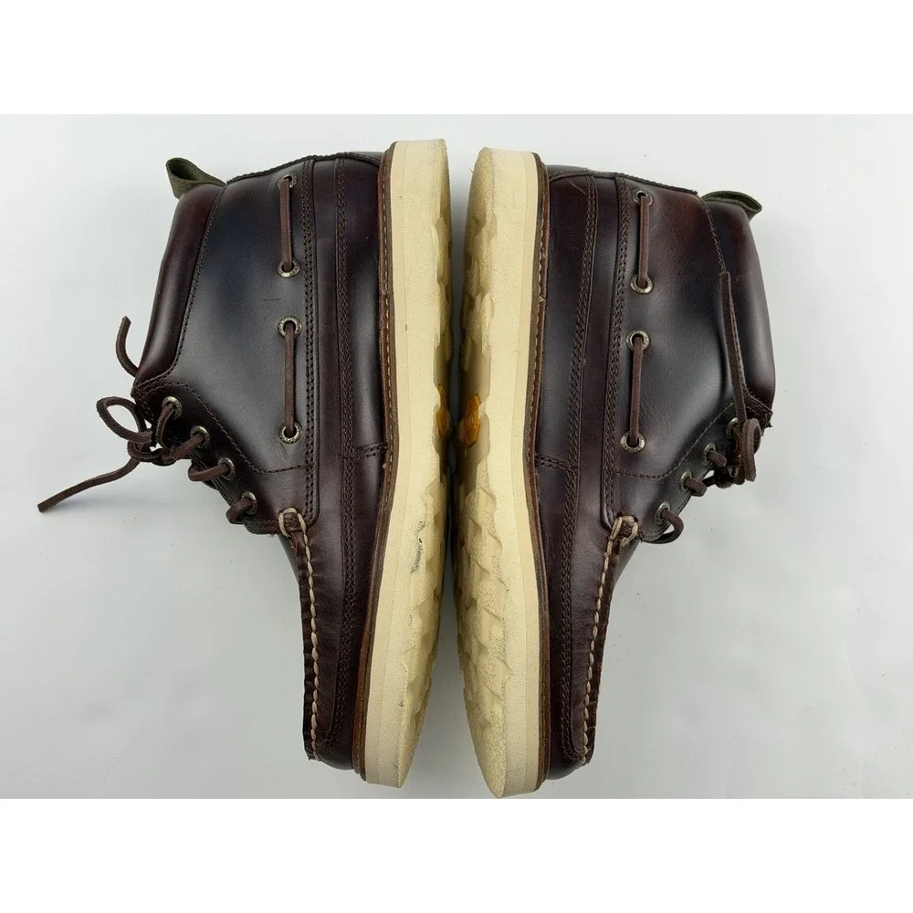 Sperry Gold Cup Chukka Boots Men 7.5 Brown Vibram Soles Leather High Top
